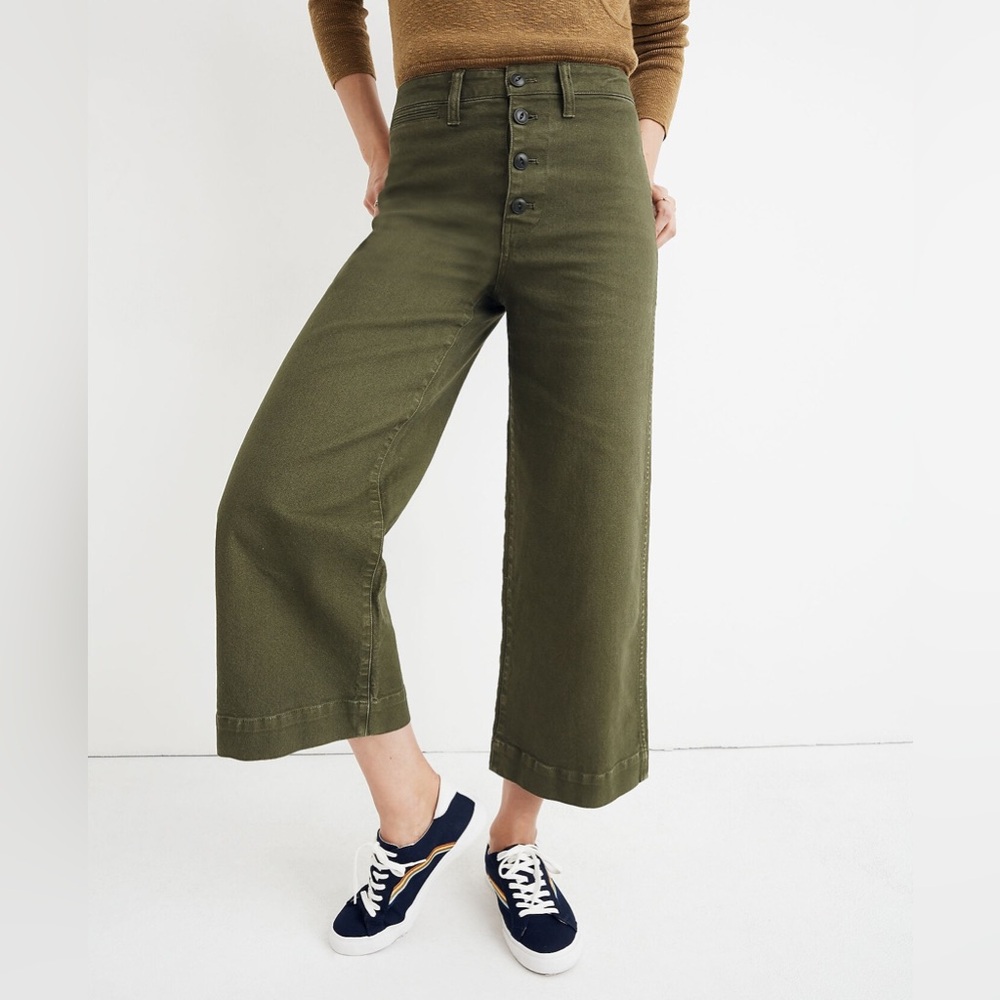 Madewell Emmett Wide-Leg Crop Pants: Button-Front Edition